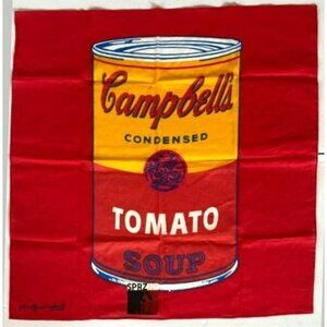 Andy Warhol Campbell's Tomato Soup Can 2014 MOMA Sprz Bandana Scarf NEW! RARE!